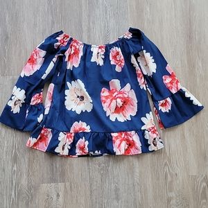 Floral off shoulder blouse